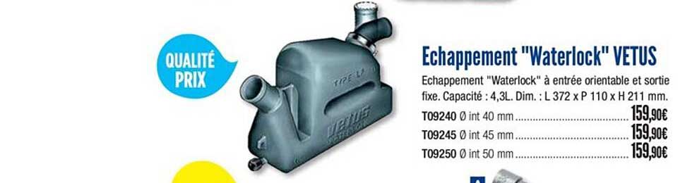 échappement waterlock vetus