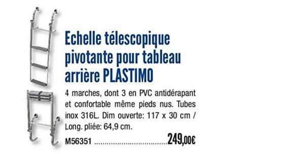 échelle télescopique pivotante pour tableau arrière plastimo