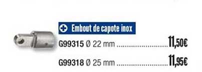 embout de capote inox