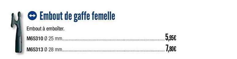embout de gaffe femelle
