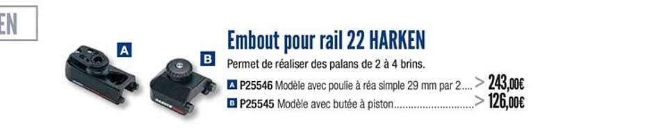 embout pour rail 22 harken
