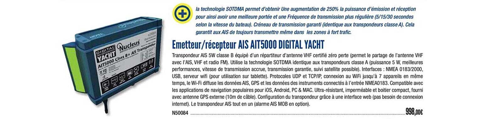 émetteur récepteur ais ait500 digital yacht