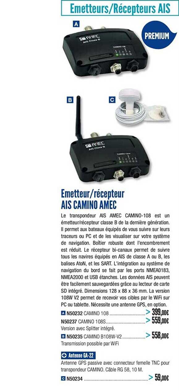 émetteur récepteur ais camino amec