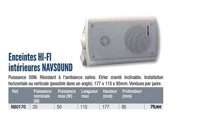 enceintes hi fi intérieurs navsound