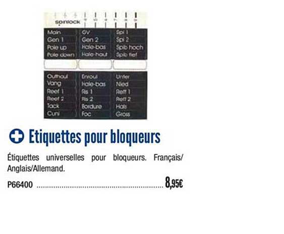 étiquettes pour bloqueurs