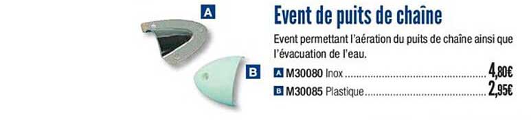 évent de puits de chaîne