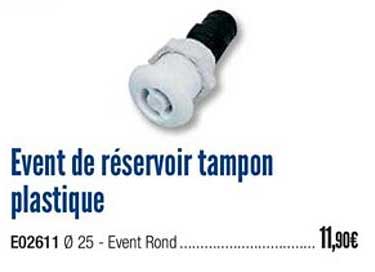 évent de réservoir tampon plastique