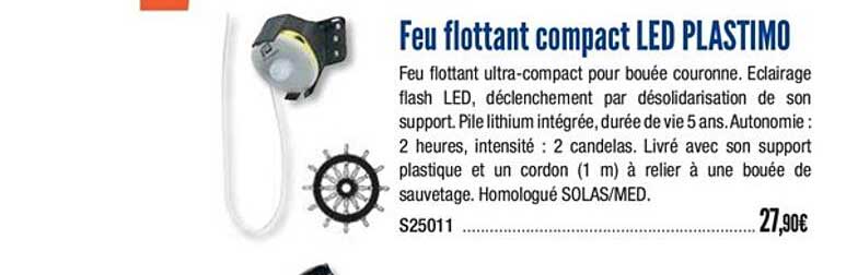 feu flottant compact led plastimo