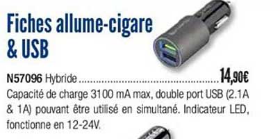 fiches allume cigare & usb