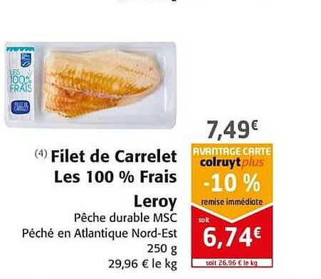 filet de carrelet les 100% frais leroy