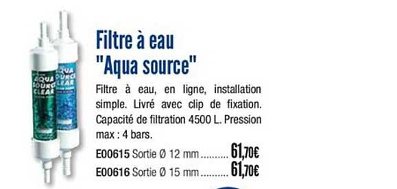Filtre à Eau Aqua Source