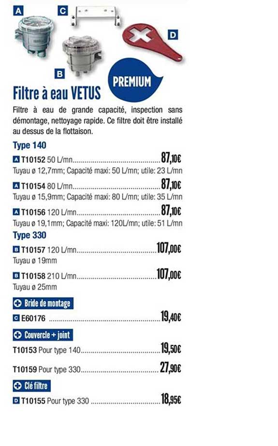 filtre à eau vetus