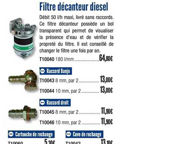 filtre décanteur diesel