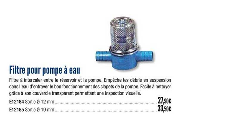 Filtre Pour Pompe à Eau