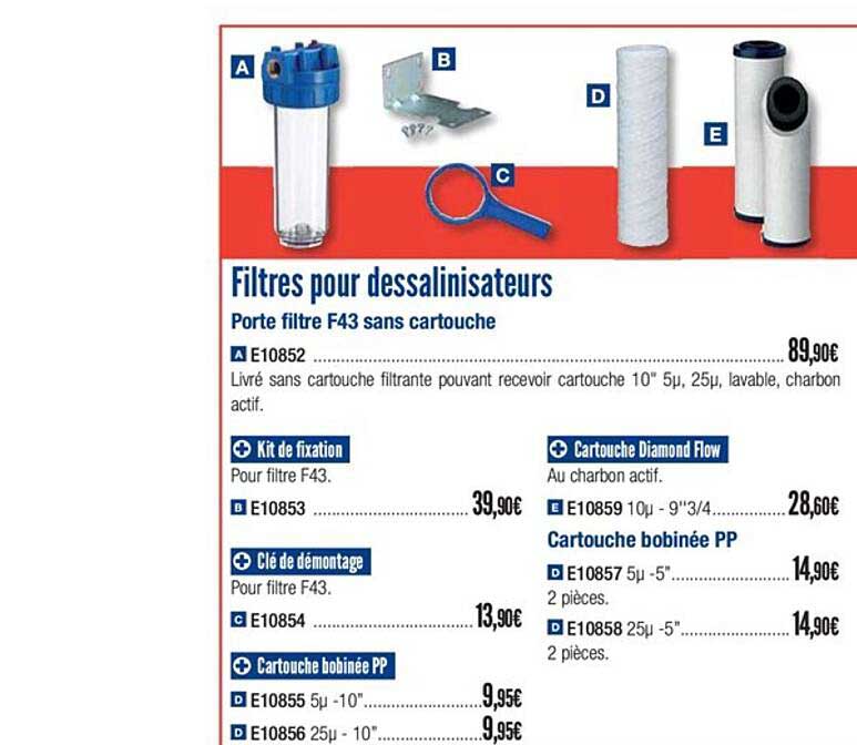 filtres pour dessalinisateurs
