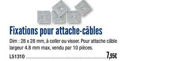 fixations pour attache câbles
