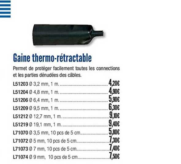 gaine thermo rétractable