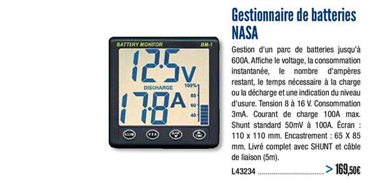 gestionnaire de batteries nasa