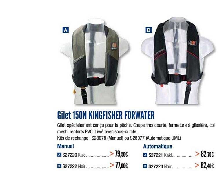 gilet 150n kingfisher forwater