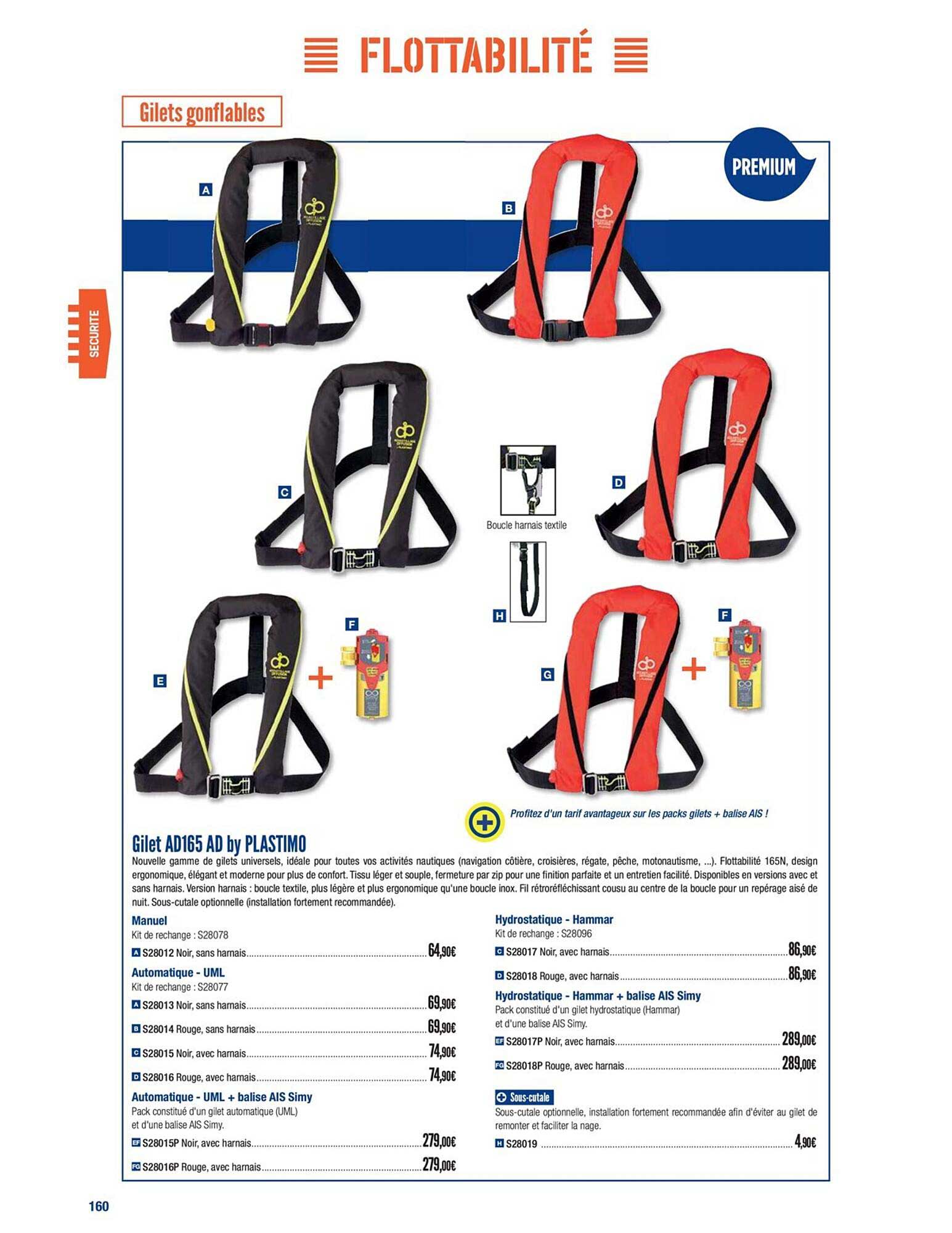 gilet ad165 ad by plastimo