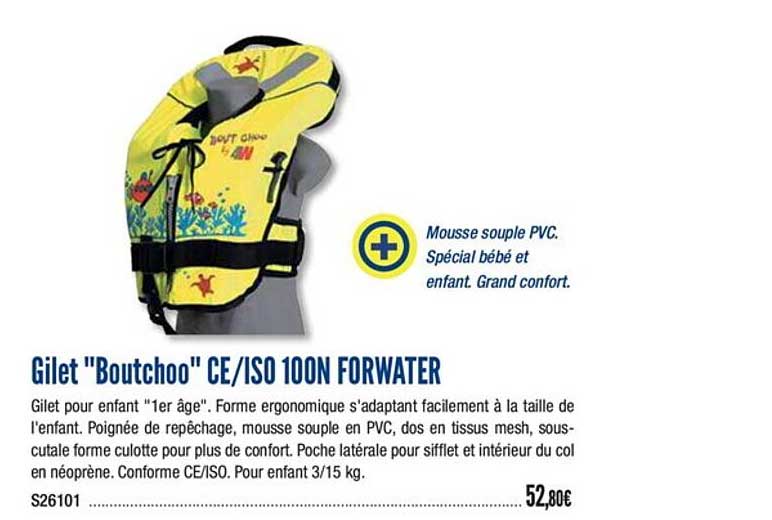 gilet boutchoo ce iso 100n forwater