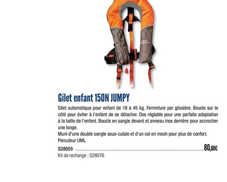 gilet enfant 150n jumpy