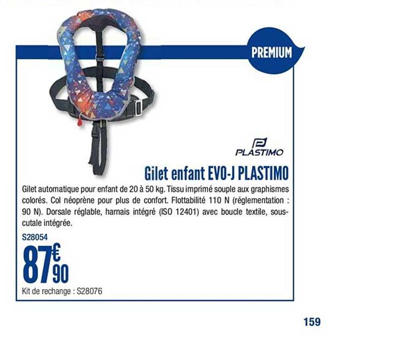 gilet enfant evo j plastimo