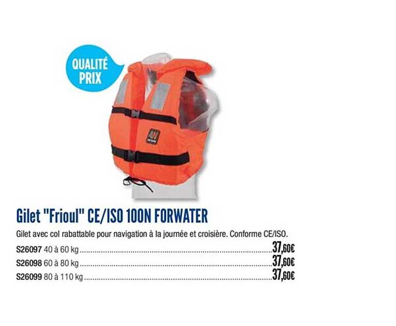 gilet frioul ce iso 100n forwater