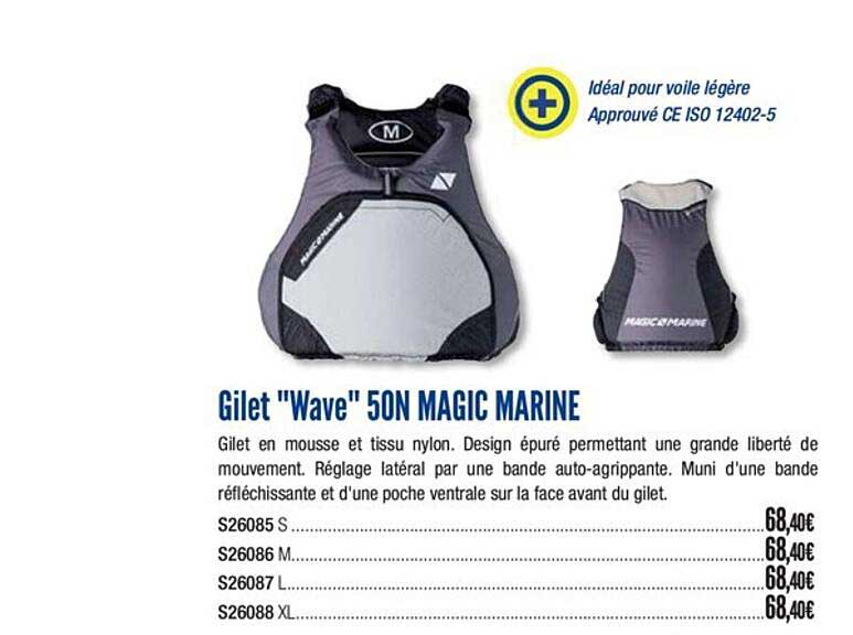 gilet wave 50n magic marine