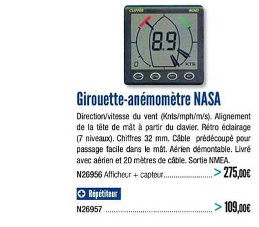 girouette anémomètre nasa