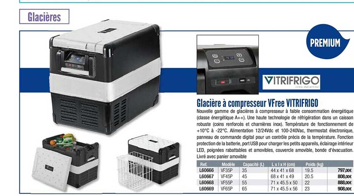 glacière à compresseur vfree vitrifrigo