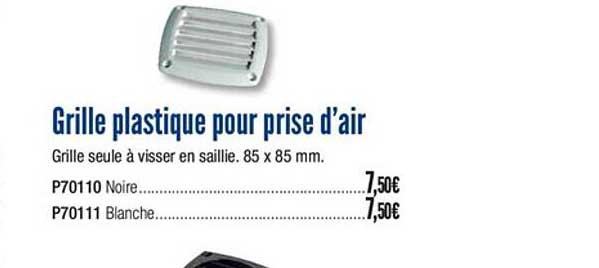 grille plastique pour prise d'air