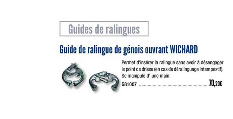 guide ralingue de génois ouvrant wichard