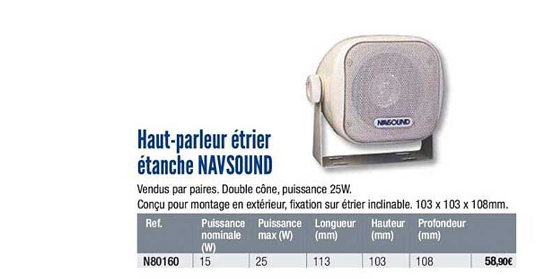 haut parleur étrier étanche navsound