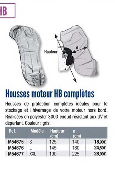housses moteur hb complètes