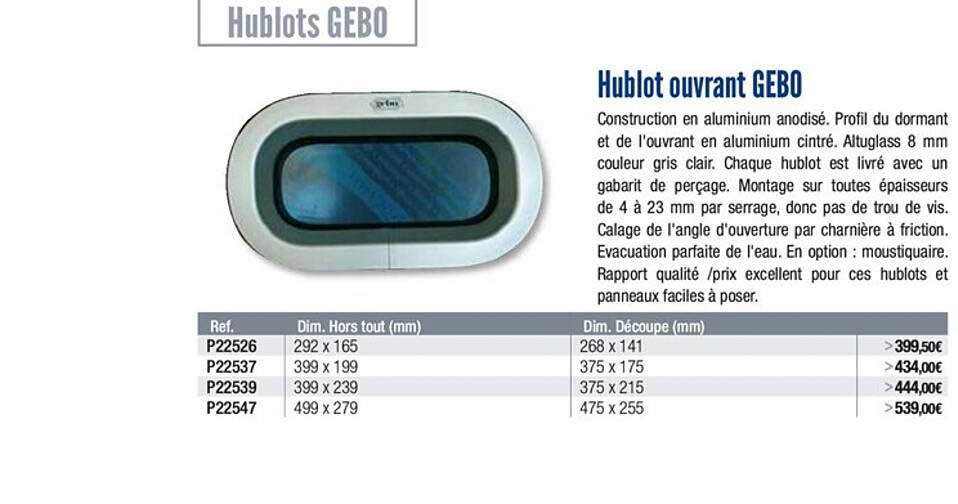 hublot ouvrant gebo