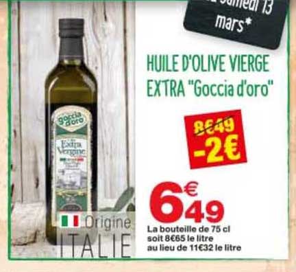 huile d'olive vierge extra "goccia d'oro"