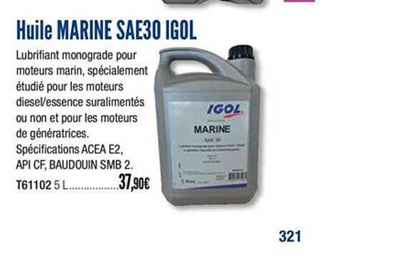 Huile Marine Sae30 Igol