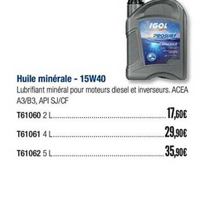huile minérale 15w40