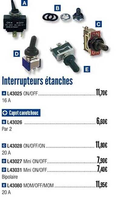 interrupteurs étanches