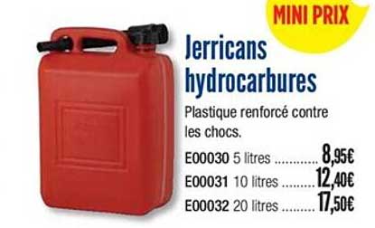 jerricans hydrocarbures
