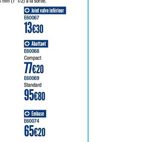 joint valve inférieur abattant embase
