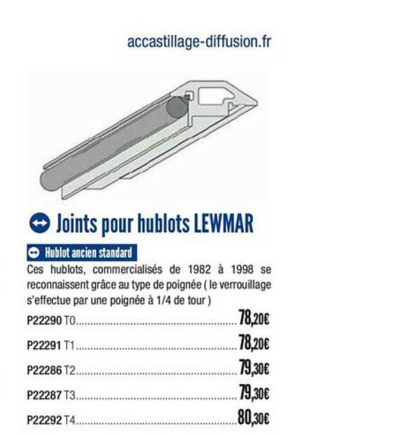 joints pour hublots lewmar