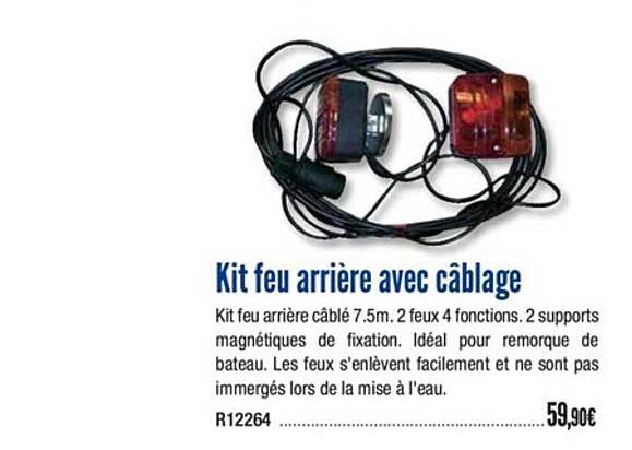 kit feu arrière avec câblage