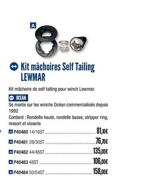 kit mâchoires self tailing lewmar