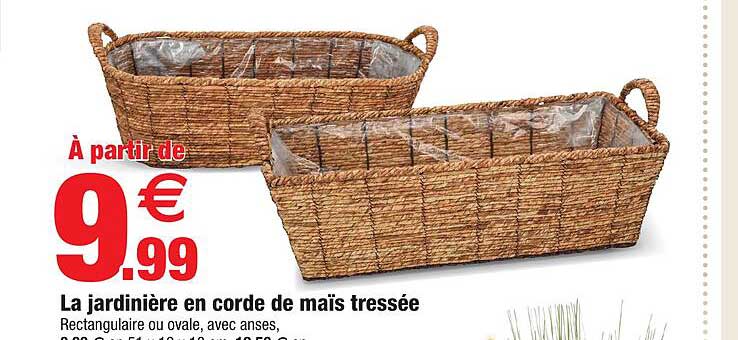 La Jardinière En Corde De Maïs Tressée