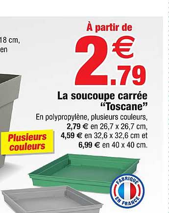 la soucoupe carrée "toscane"