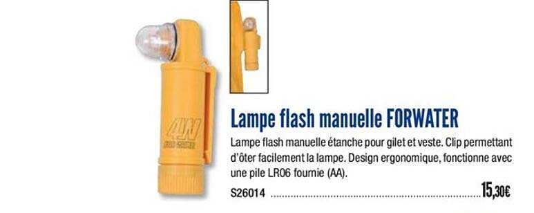 lampe flash manuelle forwater