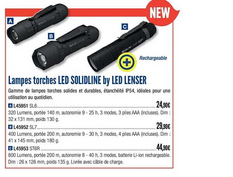 lampes torches led solidline by led lenser