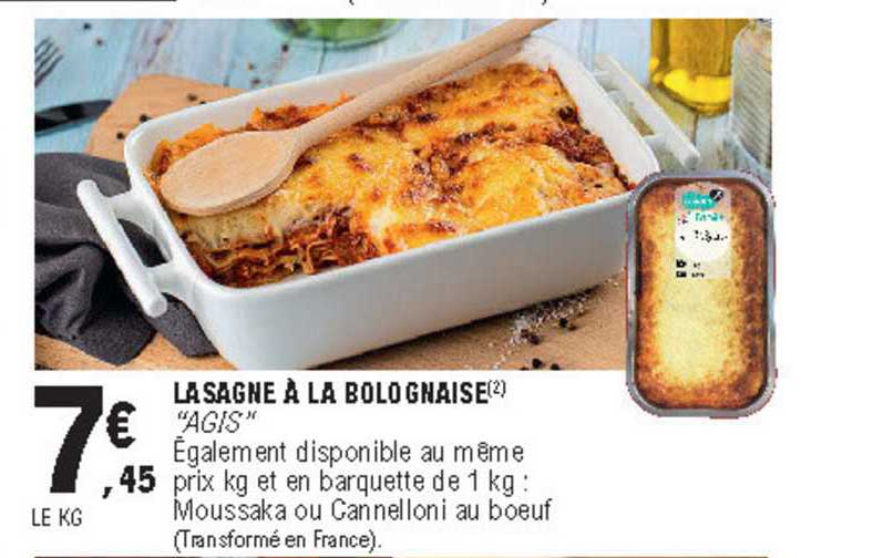 lasagne à la bolognaise "agis"